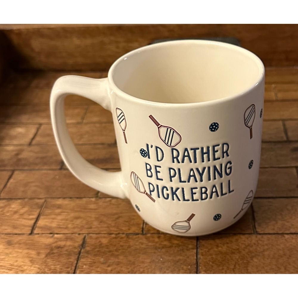 Sunday Morning Ceramics Pickleball Mug Novelty Coffee Cup Gift Idea - Picture 3 of 4